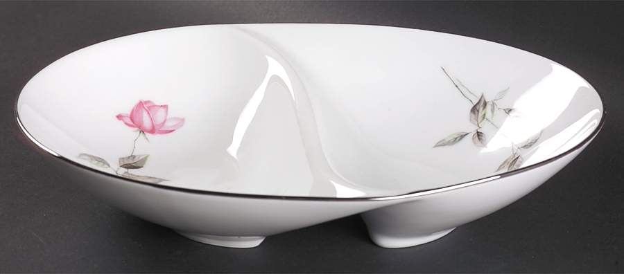 Dawn Rose 11" Oval Divided Vegetable Bowl by Style House-1