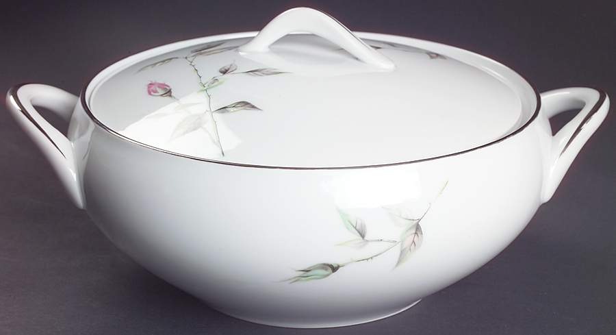 Dawn Rose Round Covered Vegetable by Style House-1