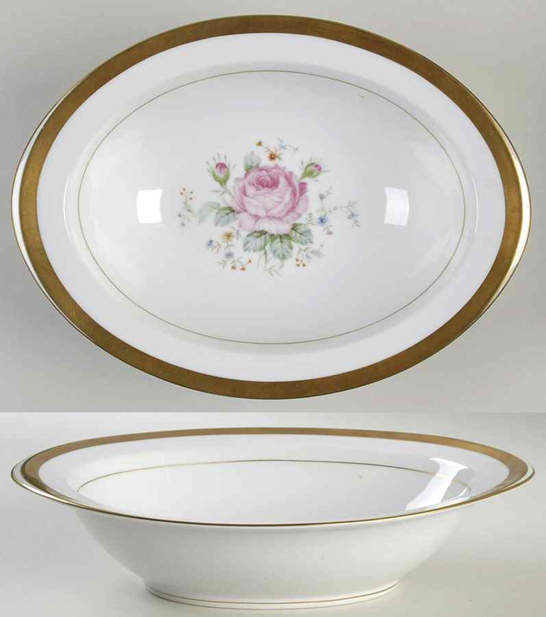 Dresden Bouquet 11" Oval Vegetable Bowl by Style House-1