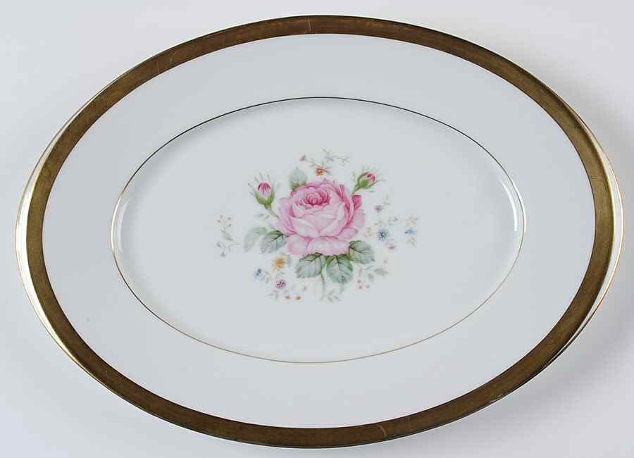 Dresden Bouquet 12" Oval Serving Platter by Style House-1