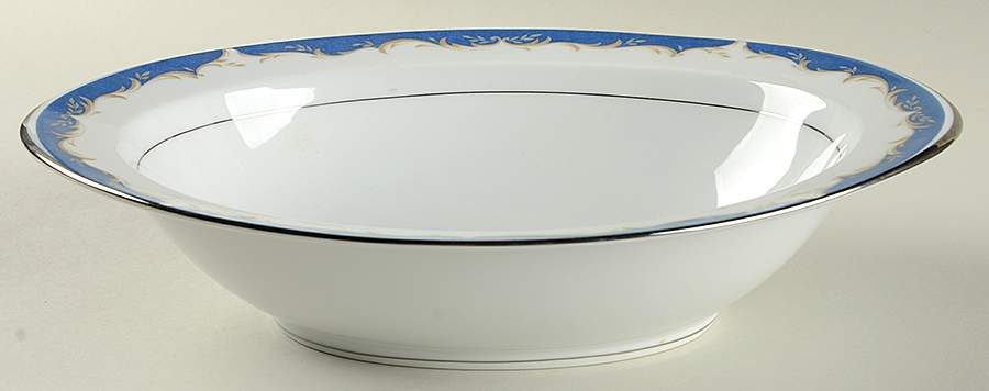 Dynasty Blue 11" Oval Vegetable Bowl by Style House-1