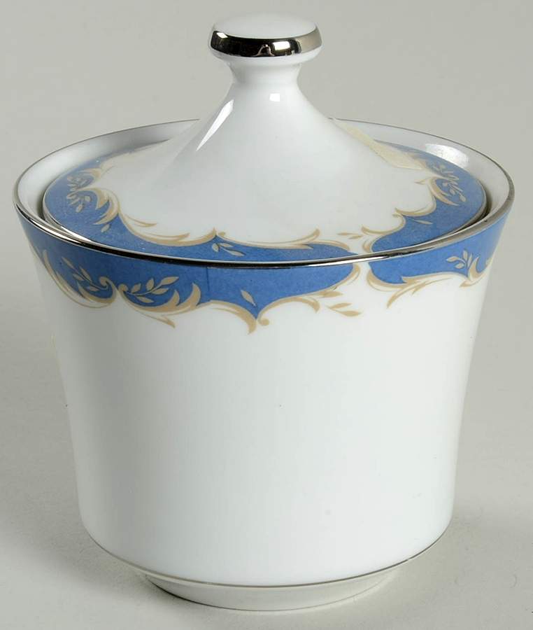 Dynasty Blue Sugar Bowl & Lid by Style House-1