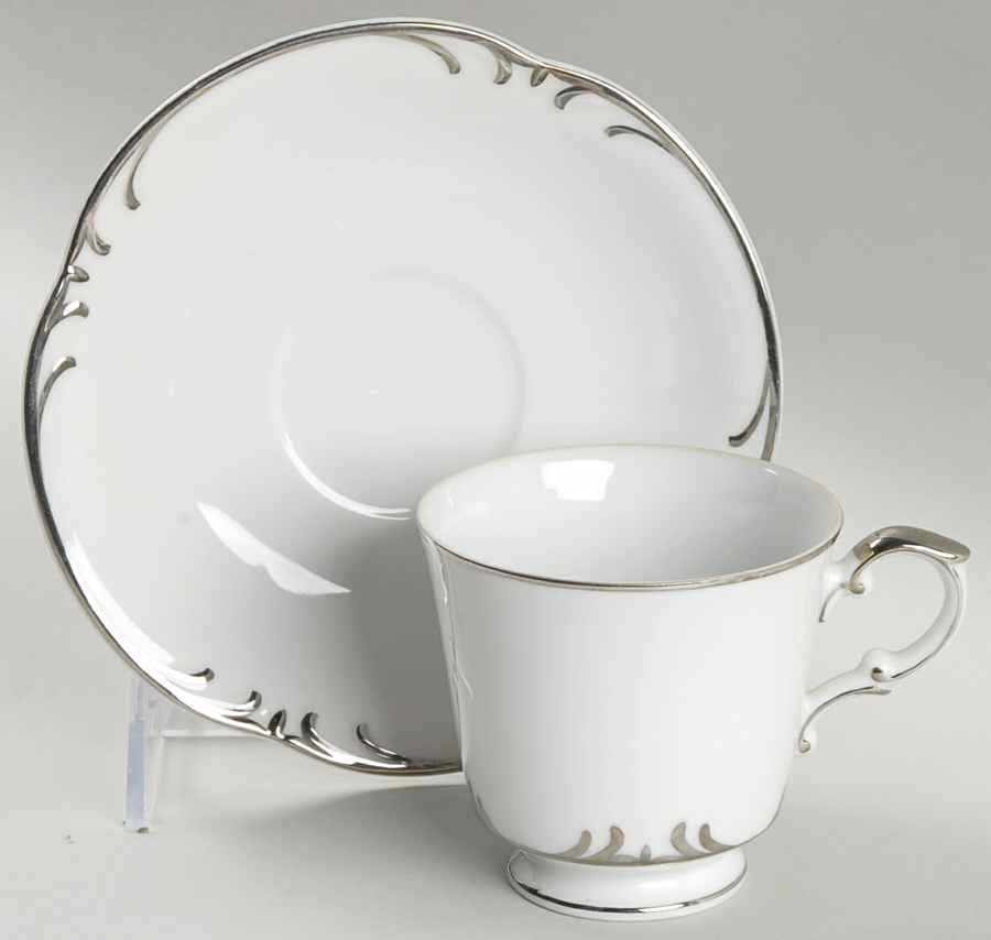 Embassy Footed Cup & Saucer Set by Style House-1