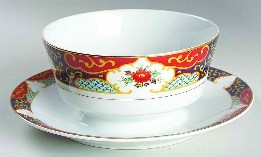 Kyoto Gravy Boat with Attached Underplate by Style House-1