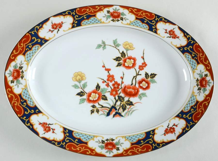 Kyoto 14" Oval Serving Platter by Style House-1