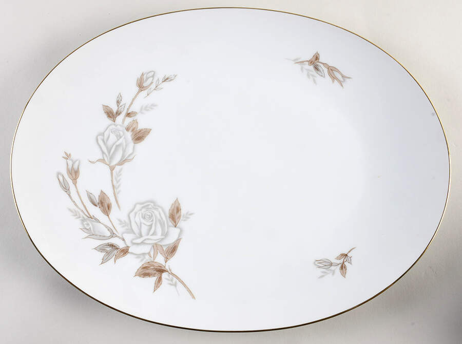 Lady Fair 14" Oval Serving Platter by Style House-1