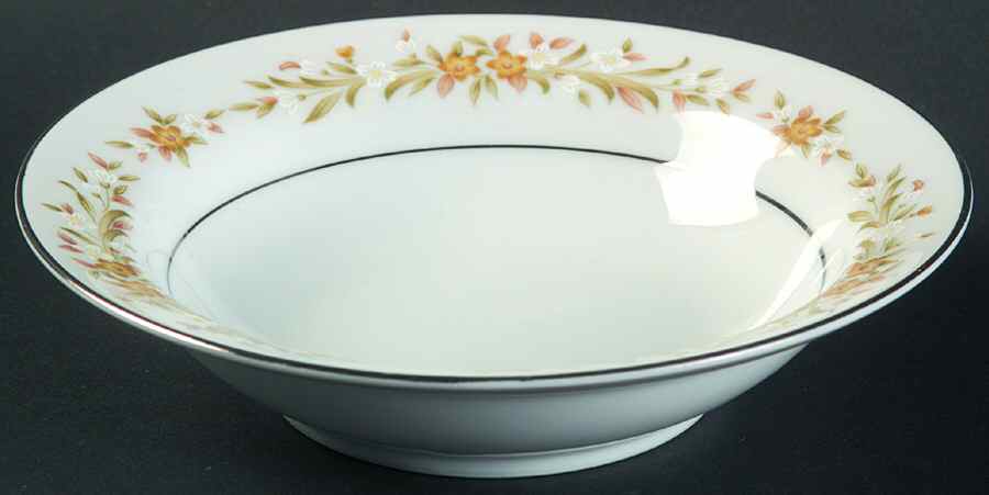 Mayfair (Platinum Trim) Rim Fruit/Dessert (Sauce) Bowl by Style House-1