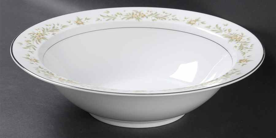 Mayfair (Platinum Trim) 10" Round Vegetable Bowl by Style House-1