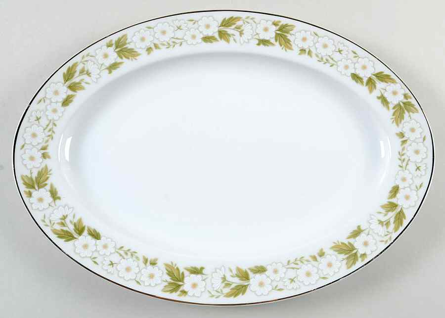Morning Mist 14" Oval Serving Platter by Style House-1