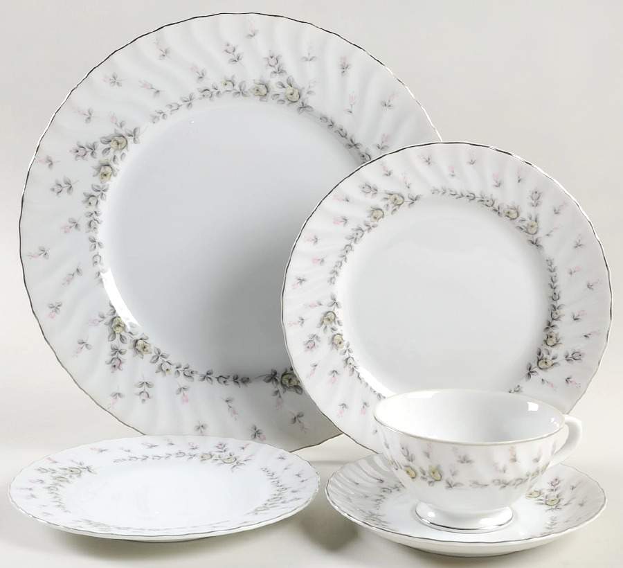 Picardy (Platinum) 5 Piece Place Setting by Style House-1