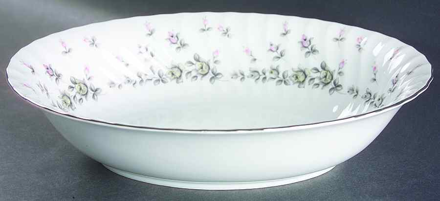 Picardy (Platinum) 10" Oval Vegetable Bowl by Style House-1