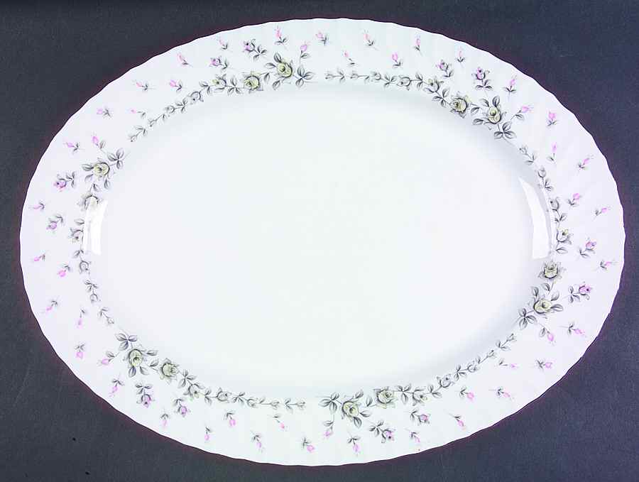 Picardy (Platinum) 16" Oval Serving Platter by Style House-1