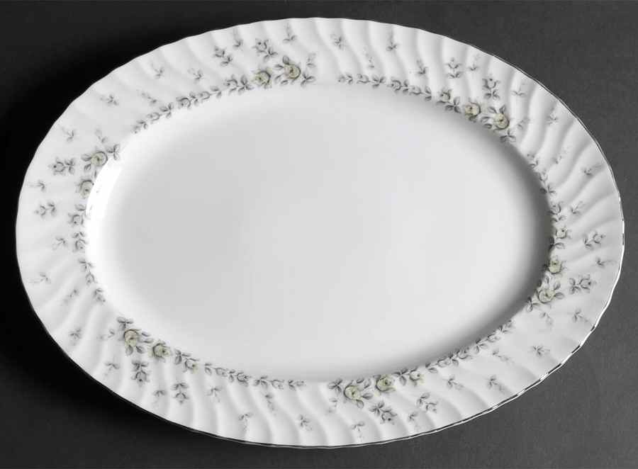 Picardy (Platinum) 14" Oval Serving Platter by Style House-1