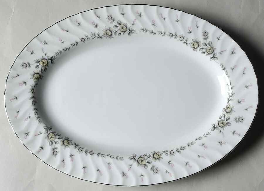 Picardy (Platinum) 12" Oval Serving Platter by Style House-1