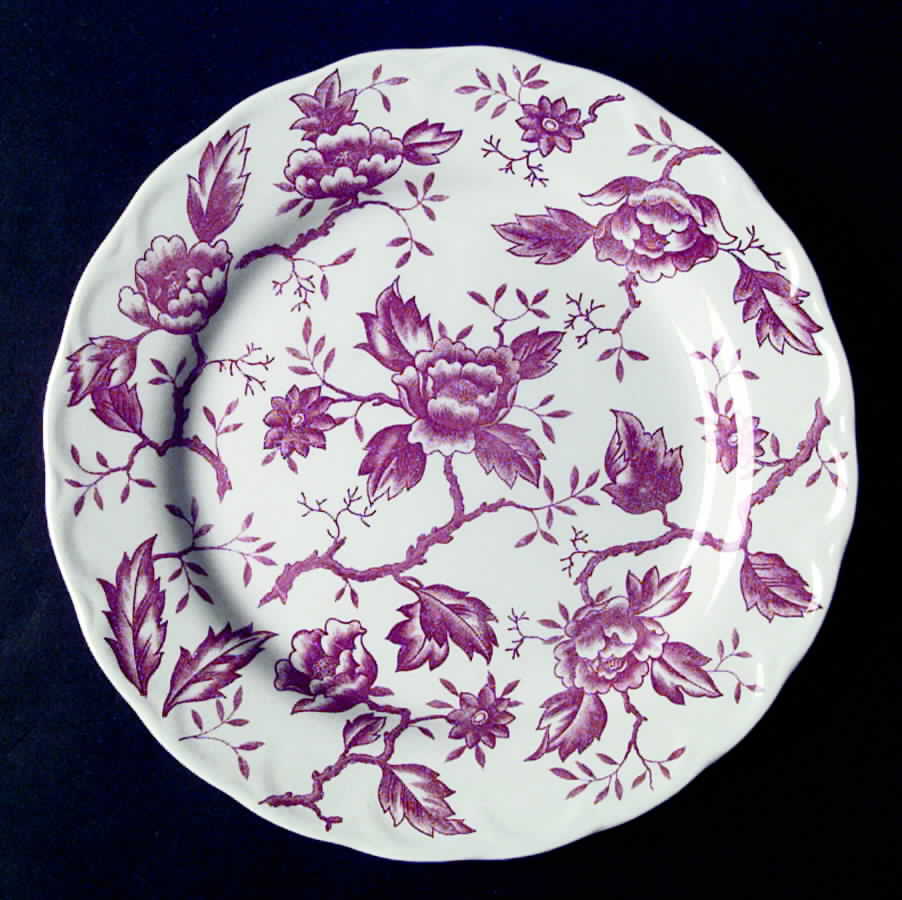 Pink Flora Dinner Plate by Style House-1