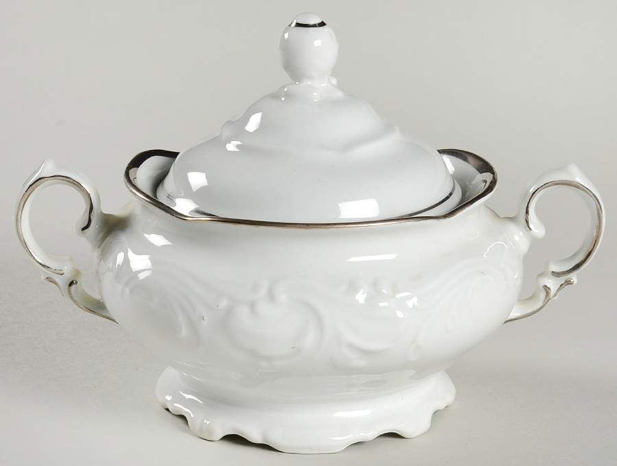 Platina Sugar Bowl & Lid by Style House-1