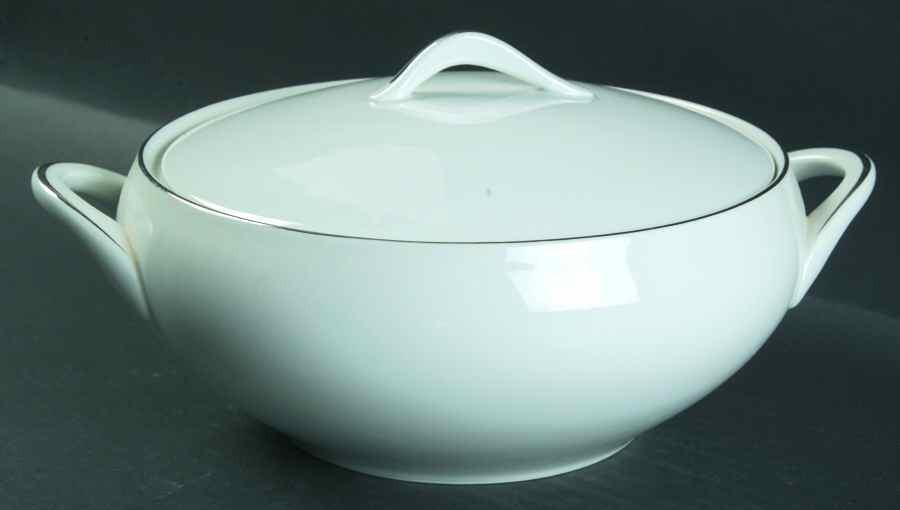 Platinum Ring Round Covered Vegetable by Style House-1