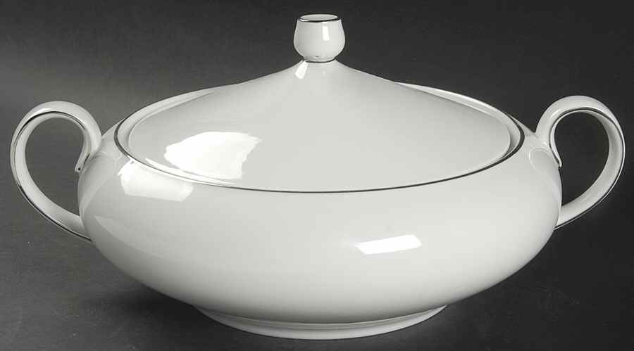 Platinum Ring Round Covered Vegetable by Style House-1