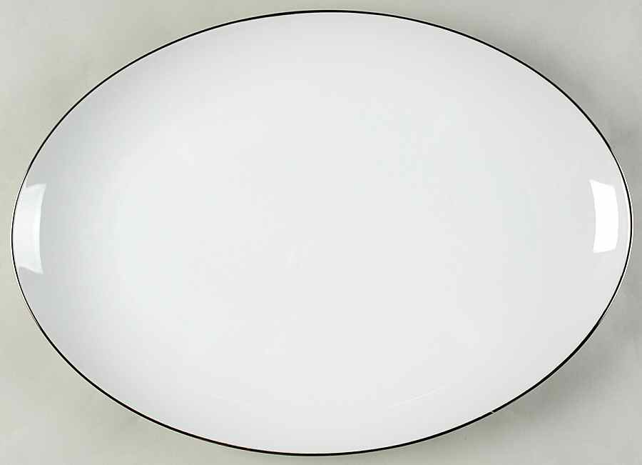 Platinum Ring 16" Oval Serving Platter by Style House-1