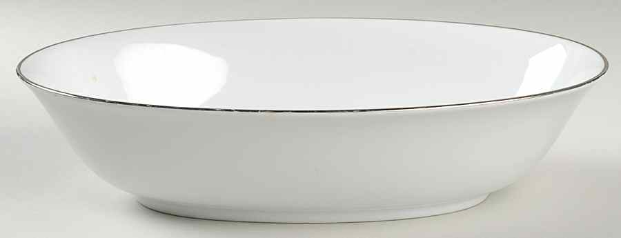 Platinum Ring 10" Oval Vegetable Bowl by Style House-1