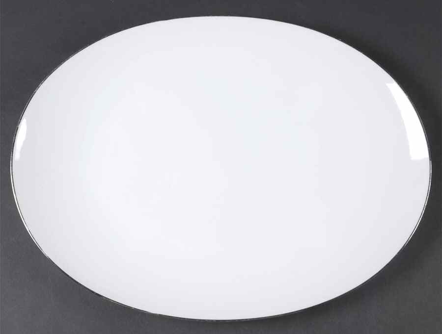 Platinum Ring 13" Oval Serving Platter by Style House-1