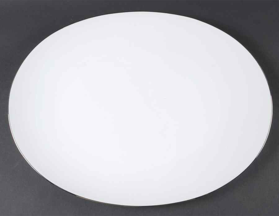 Platinum Ring 15" Oval Serving Platter by Style House-1
