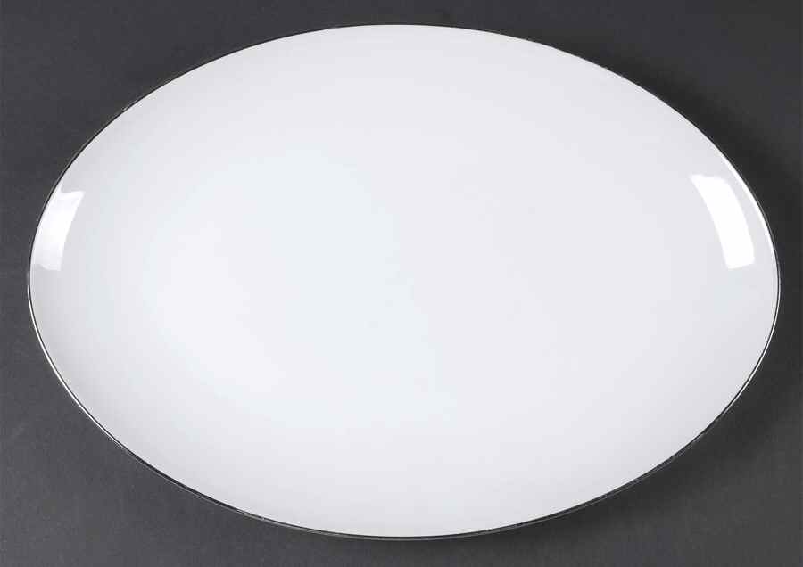 Platinum Ring 14" Oval Serving Platter by Style House-1