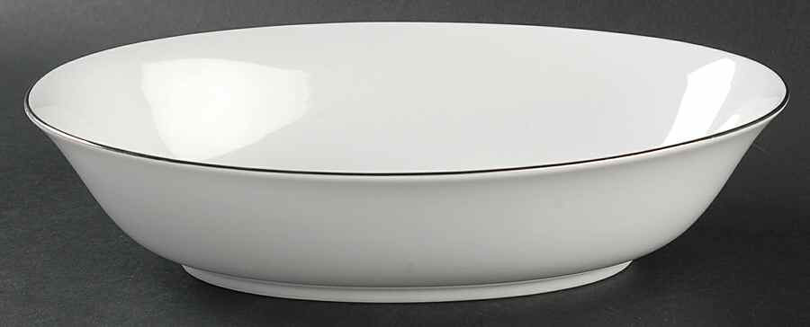 Platinum Ring 10" Oval Vegetable Bowl by Style House-1