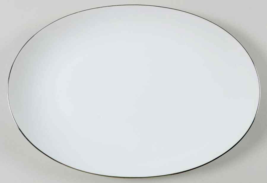 Platinum Ring 12" Oval Serving Platter by Style House-1
