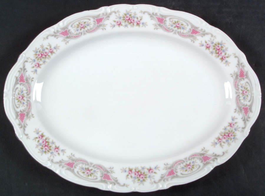 Pompadour 12" Oval Serving Platter by Style House-1