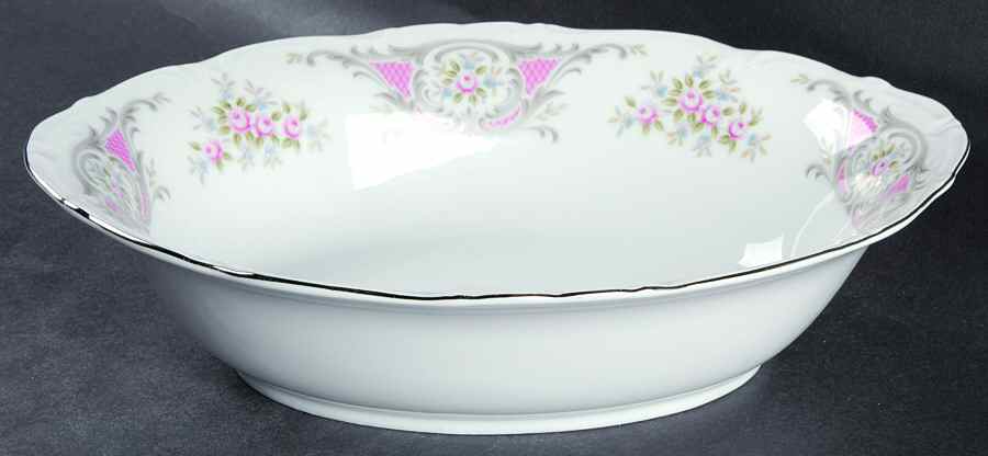 Pompadour 10" Oval Vegetable Bowl by Style House-1