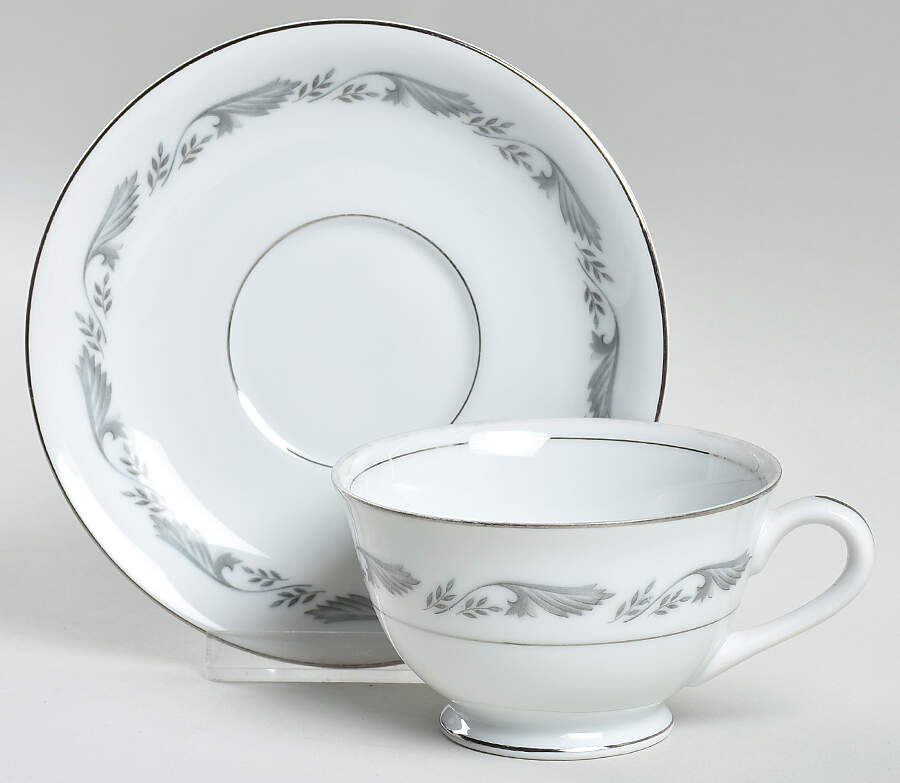 Regal Footed Cup & Saucer Set by Style House-1