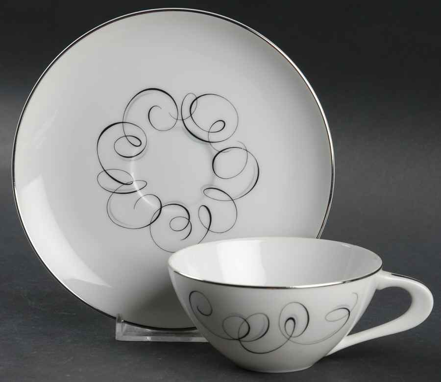 Rhythm Flat Cup & Saucer Set by Style House-1