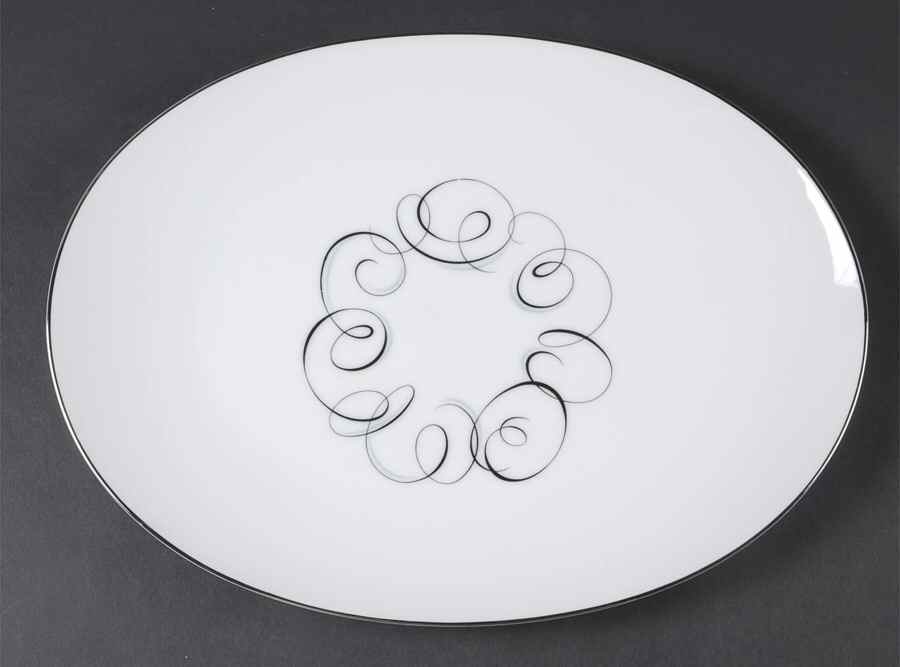 Rhythm 14" Oval Serving Platter by Style House-1