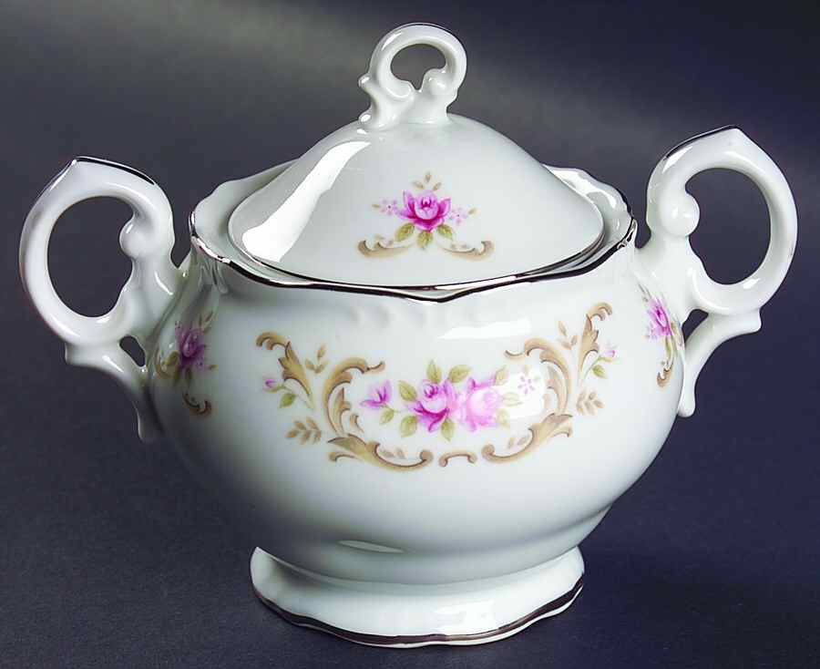 Rose Baroque Sugar Bowl & Lid by Style House-1