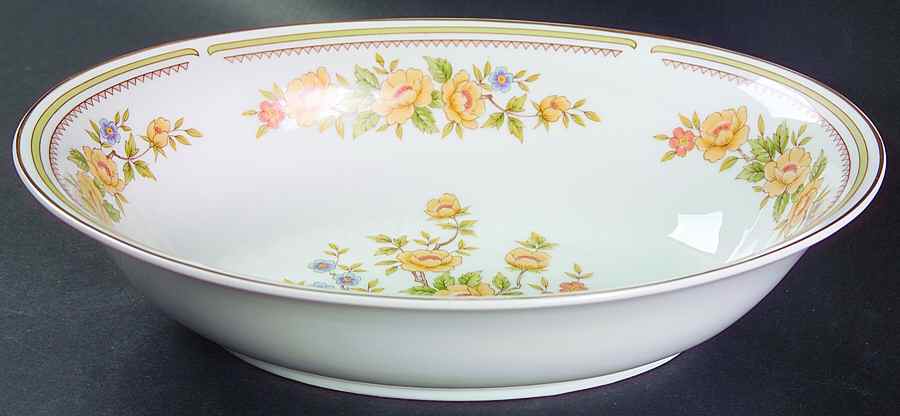 Rose Garden 10" Oval Vegetable Bowl by Style House-1