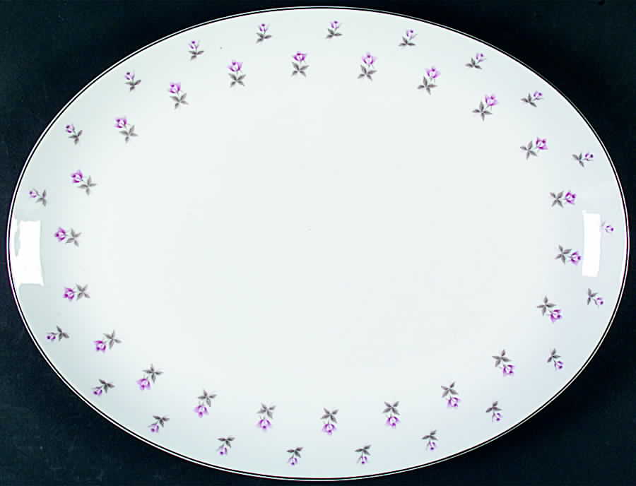 Rosette 16" Oval Serving Platter by Style House-1