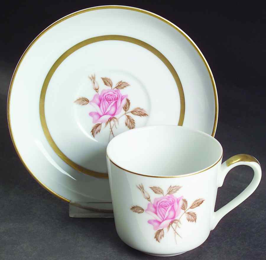 Rosemont Flat Cup & Saucer Set by Style House-1