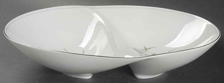 Simplicity 11" Oval Divided Vegetable Bowl by Style House-1