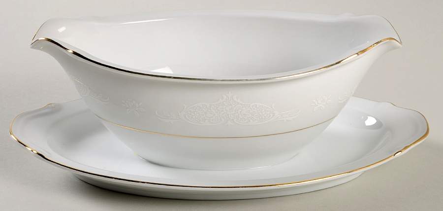 Tapestry Gravy Boat with Attached Underplate by Style House-1