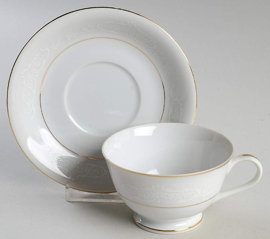 Tapestry Footed Cup & Saucer Set by Style House-1