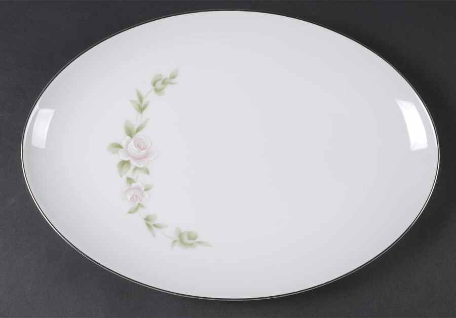 Tudor Rose 14" Oval Serving Platter by Style House-1