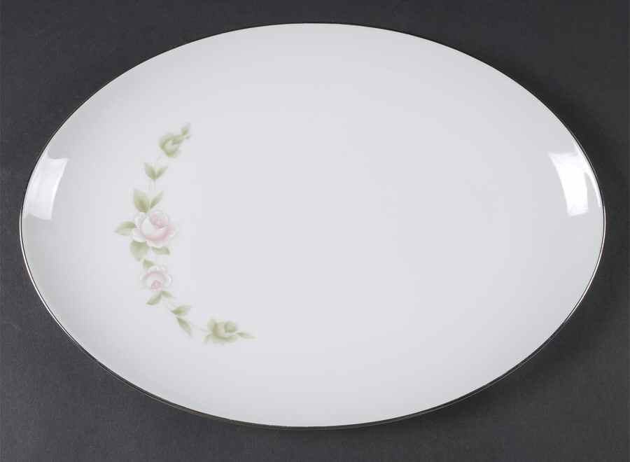 Tudor Rose 12" Oval Serving Platter by Style House-1