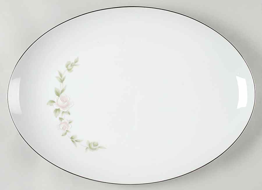 Tudor Rose 16" Oval Serving Platter by Style House-1