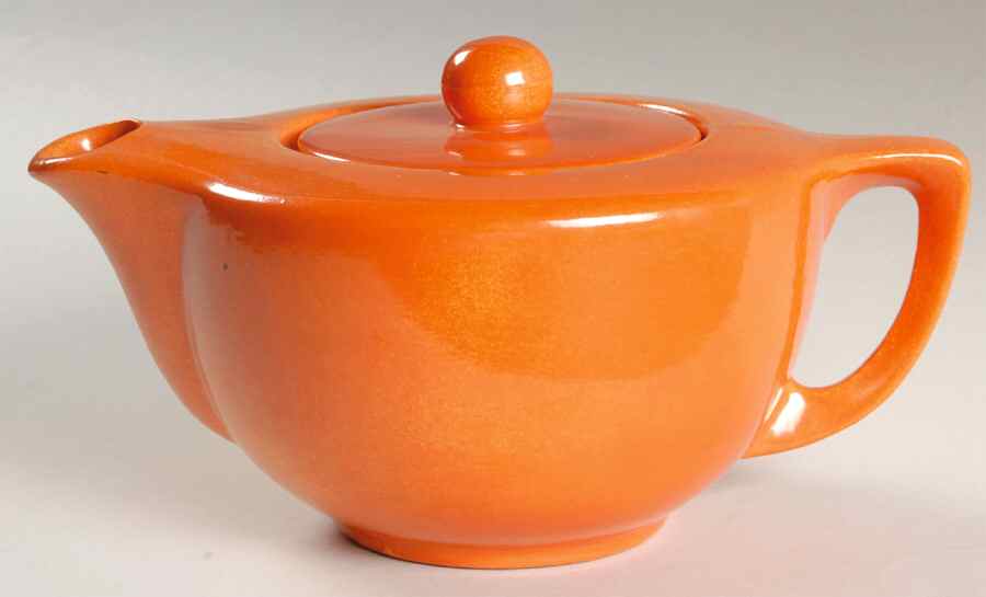 Americana Tangerine #2000 Teapot & Lid by Stangl-1