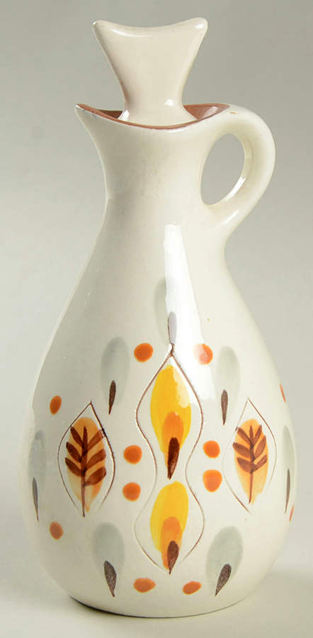 Amber Glo Vinegar with "V" Stopper by Stangl-1