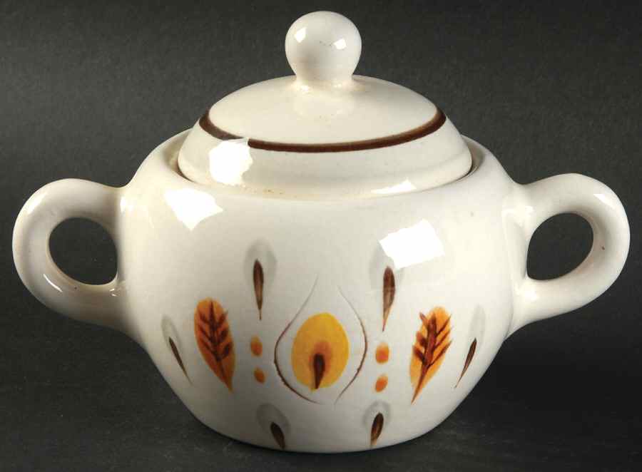 Amber Glo Sugar Bowl & Lid by Stangl-1