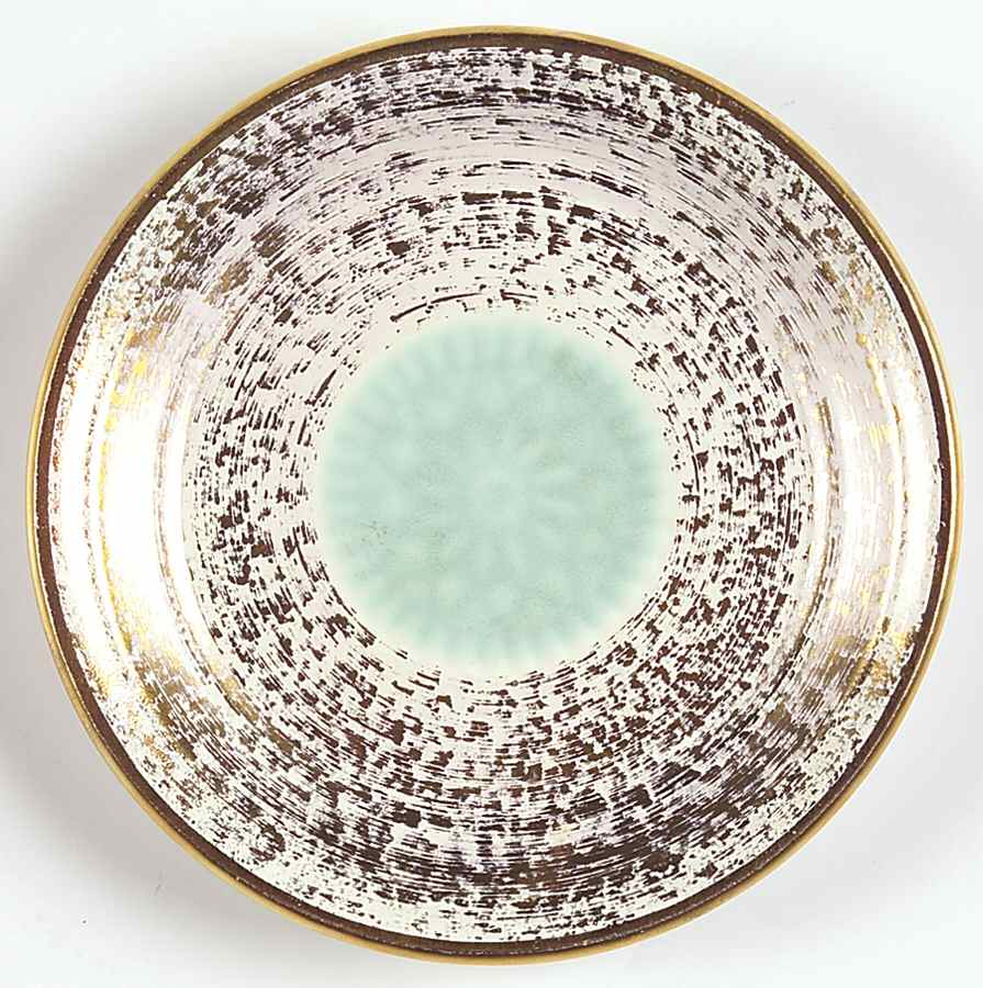 Antique Gold (Gold on Green Body) Coaster by Stangl-1