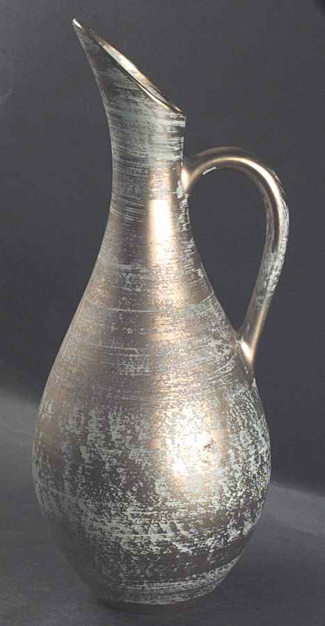 Antique Gold (Gold on Green Body) 96 Oz Pitcher by Stangl-1
