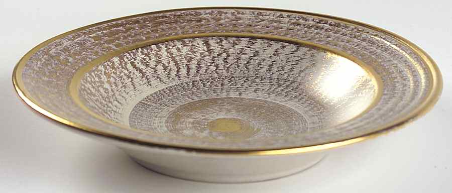 Antique Gold (Gold on Green Body) Rim Soup Bowl by Stangl-1